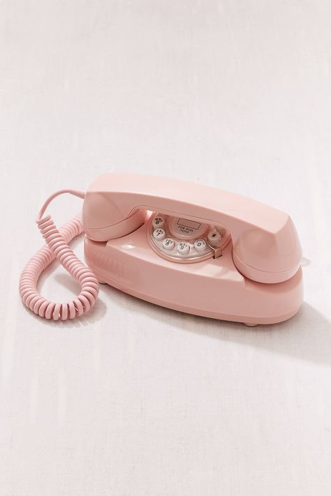 2018 Gift Guide: For Tweens, pink princess phone Pink, Princess Phone, Pink Phone, Old Pink, Corded Phone, Pink Aesthetic, Landline Phone, Urban Outfitters, Electronic Products