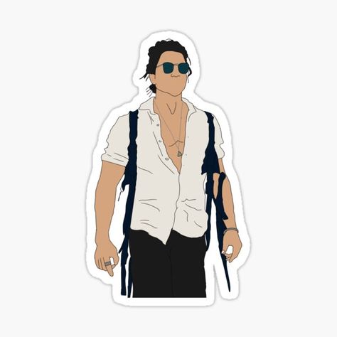 Ddlj Srk Wallpaper, Pathan Srk, Srk Stickers, Srk Cartoon, Bollywood Stickers Printable, Bollywood Illustration, Srk Illustration Art, Locker Stickers, Bollywood Stickers