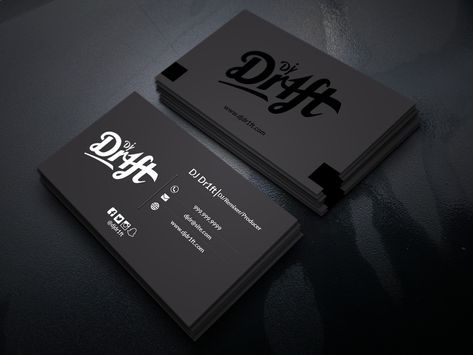 Freelancer Visiting Card, Dj Business Cards Ideas, Dj Visiting Card Design, Tattoo Buissnes Card Ideas, Graphic Designer Name Card, Dj Business Cards Design, Business Card For Designer, Business Cards Design Ideas, Business Card Design With Qr Code