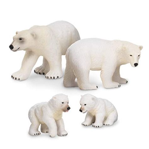 Terra by Battat – Polar Bear Family - Plastic Polar Bear Animal Toys for Kids 3-Years-Old & Up (4 Pc) Terra by Battat Snowy Owl Craft, Polar Bear Toy, Polar Bear Family, Polar Bear Craft, Urs Polar, Polar Animals, Family Figurine, Bear Animal, Bear Family