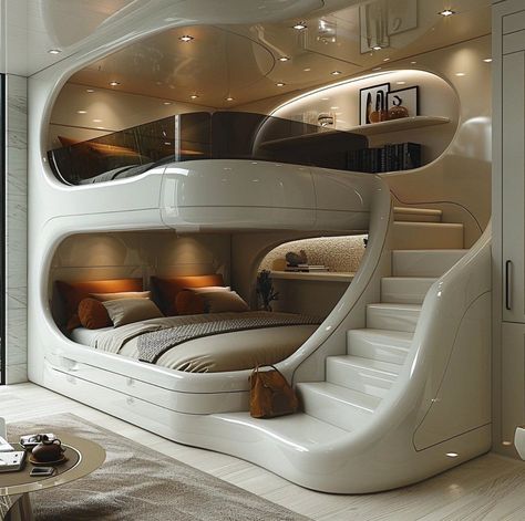 Weird Furniture, Amazing Bedroom Designs, Dream Bedroom Inspiration, Spaceship Interior, Bedroom Interior Design Luxury, Dream Life House, Luxury House Interior Design, Bed Design Modern, Small Bathroom Ideas On A Budget