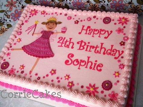 Unicorn Theme Cake, Pinkalicious Birthday Party, Walmart Bakery, Pinkalicious Party, Marshmallow Fondant, Happy 4th Birthday, Unicorn Cake Topper, Sheet Cakes, Fondant Decorations