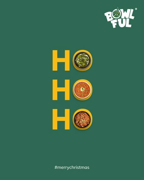 Enjoy this Christmas merrier and happier with Bowlful. Ads Creative Advertising Ideas, Creative Advertising Design, Publicidad Creativa, Food Graphic Design, Christmas Ad, Food Ads, Ad Creative, Motion Design Animation, Social Media Design Inspiration