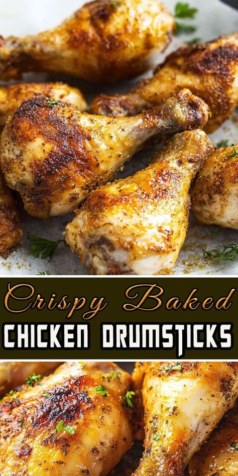 Craving crispy chicken without frying? These Crispy Baked Chicken Drumsticks have golden, crunchy skin with tender, juicy meat inside! 😍 The perfect weeknight dinner—healthy, easy, and packed with flavor! 🧄🌿
#CrispyChicken #BakedNotFried #HealthyEats #ChickenDinner #OvenBaked #QuickDinners #CrunchyGoodness #HomeCookedMeals #FamilyFavorite #EasyRecipes #GoldenCrisp #TastyBites #FlavorfulEats #FoodieFavorites #MealTimeMagic Crispy Baked Chicken Drumsticks, Baked Chicken Drumsticks, Drumstick Recipes, Crispy Baked Chicken, Healthy Weeknight Dinners, Homecooked Meals, Chicken Drumsticks, Fool Proof Recipes, Dinner Healthy