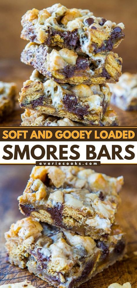 Blondies Recipes, Birthday Foods, Smores Bar Recipe, Squares Recipes, Smores Cookies Bars, Smores Bars, Baked Smores, Easy Smores, S Mores Bars