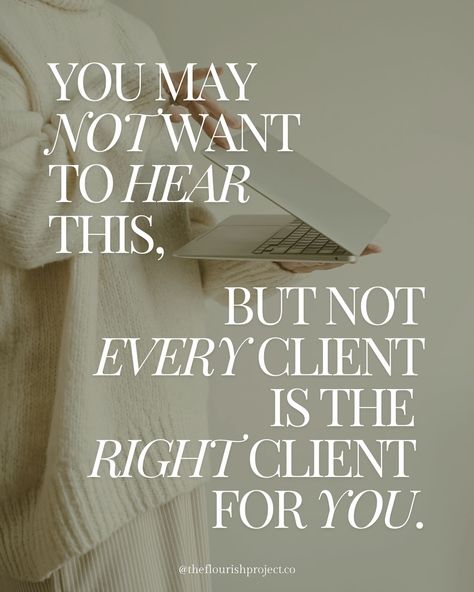 Spicy take? 🌶️ maybe🤷🏻‍♀️ As a holistic wellness practitioner, it’s important to remember that not every client is the right fit for your practice. Trying to serve everyone can lead to burnout and compromise the quality of care you provide. Instead, focus on attracting clients who align with your values and expertise. These are the clients who will benefit most from your services and allow you to work with passion and purpose. ✨ Trust your intuition. ✨ Set clear boundaries. ✨ Prioritize qu... Your Values, Holistic Wellness, Care About You, Business Quotes, Trust Yourself, Quotes