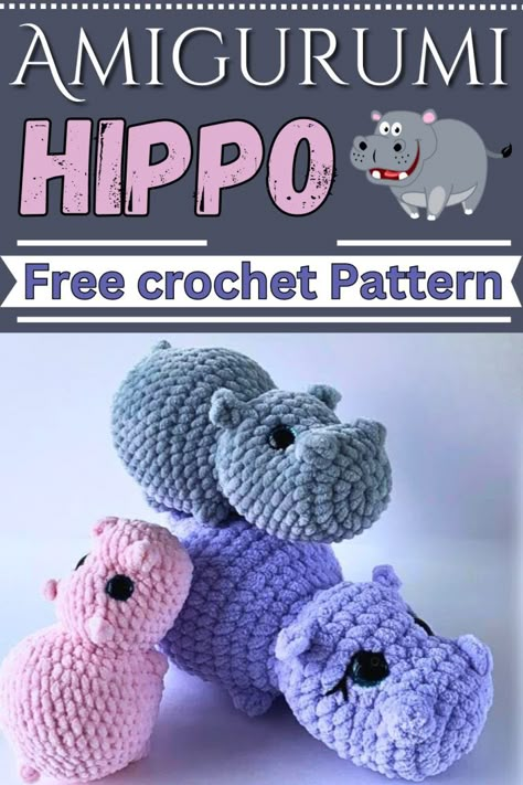 Crochet Hippo Amigurumi Pattern For Animal Lovers