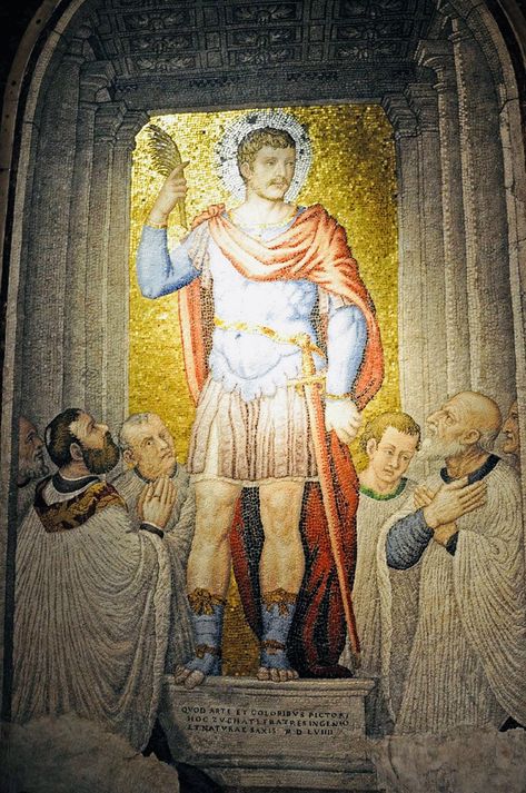 Saint of the Day – 21 July – St Victor (3rd century) Martyr and Confessor – also called St Victor of Marseilles – a Christian Roman army officer – Patronages – against lightning, cabinetmakers, millers, torture victims, Marseilles, France, Davoli, Italy. Marseilles France, Saint Feast Days, Saint Victor, Roman Army, Mosaic Portrait, Army Officer, 21 July, Roman Soldiers, Marcus Aurelius