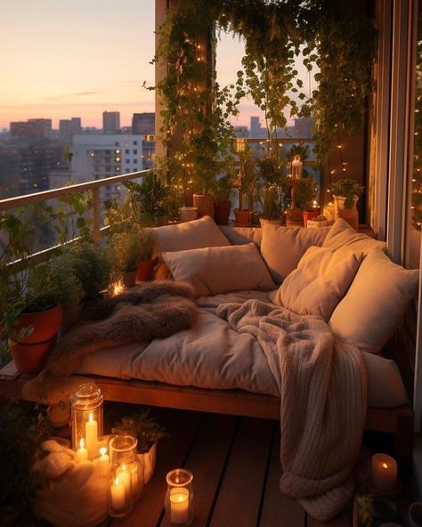 Apartment Decor Balcony, Balcony Apartment Decor, Decoration Ideas Apartment, Balcony Decoration Ideas, Balcon Mic, Balcony Apartment, Balkon Decor, Balcony Gardens, Balcony Decoration