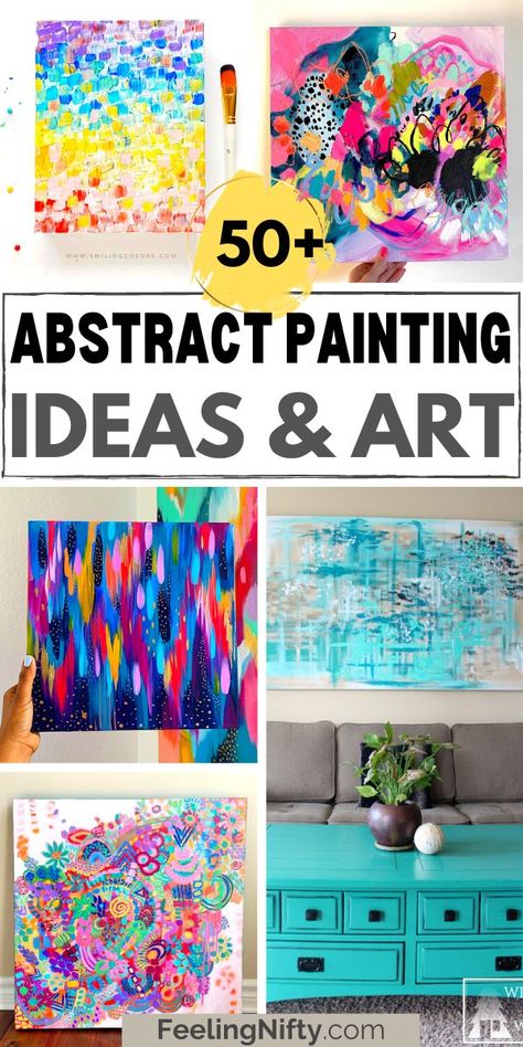 Dive into the colorful world of abstract art with 🎨 50+ painting ideas for beginners! This DIY guide will unlock your creative potential with fun, unique techniques you've never tried before. Perfect for those who want to explore their artistic side or spice up their home decor. Let's get messy with paint and create 🖌️ magic! 🚀🎉 Diy Art Ideas Painting, Home Decor Acrylic Painting, Diy Paint Scrape Art, Quick Abstract Painting, Painting With Painters Tape On Canvas, Diy Canvas Art For Beginners, Creating Abstract Art, Diy Home Decor Canvas Paintings, Home Made Art Ideas