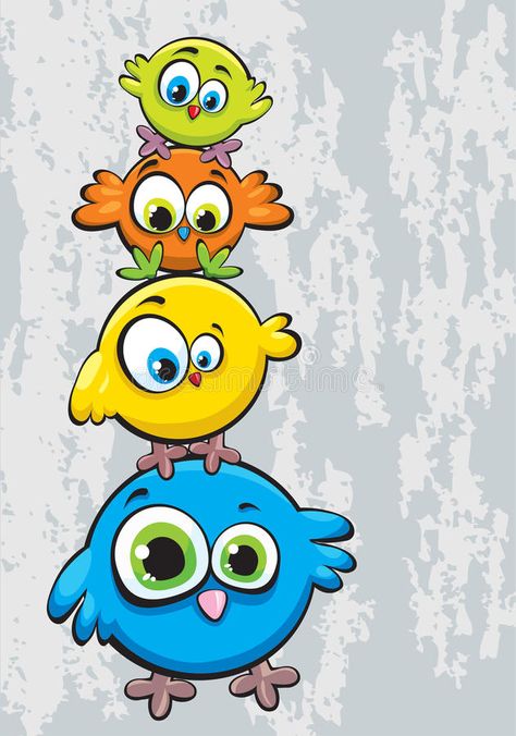 Photography Cartoon, Photos Cartoon, Cartoon Family, Cartoon Birds, Family Cartoon, Stickers Printable, Painting Designs, Cute Easy Drawings, Art Drawings For Kids