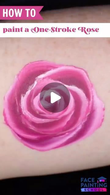 Rose Face Paint Easy, Roses Face Paint, Face Paint Rose, Rose Face Painting, Rose Face Paint, Flower Face Paint, Face Painting Flowers, Paint Makeup, Split Cake