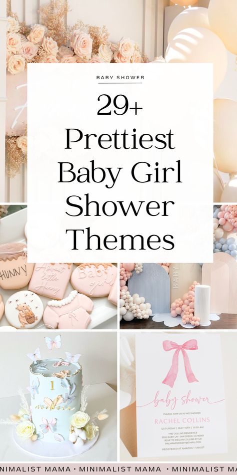 Searching for cute baby shower themes for 2024? These totally girly baby shower themes are all beautiful, modern, elegant and classy! If you're tired of hunting for unique baby shower themes, we've got all the inspo you need - from baby shower cakes, cookies, invitations, decorations and more - *these* are the baby girl shower themes I'm obsessing over!