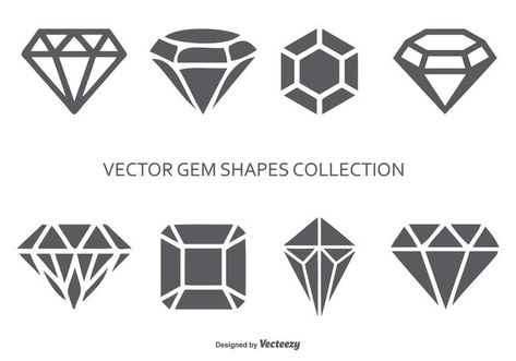 Gem Shapes, Diamond Illustration, Gem Logo, Skull Stencil, Triangle Vector, Jewelry Logo Design, Diamond Vector, Jewelry Logo, Crystal Snowflakes