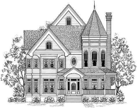 Queen Anne House Plan with 2996 Square Feet and 5 Bedrooms(s) from Dream Home Source | House Plan Code DHSW54033 Victorian Manor Floor Plans, Queen Anne House Plans, Vintage Victorian House Plans, Victorian Floor Plans, Manor Floor Plan, Victorian House Plan, Queen Anne House, Victorian Manor, Victorian House Plans