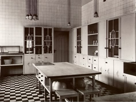 Palais Stoclet kitchen - Josef Hoffman - Brussels Josef Hoffmann Interior, Stoclet Palace, Viennese Secession, Vienna Architecture, Joseph Hoffman, Design Definition, Wiener Werkstatte, Arcology, Josef Hoffmann