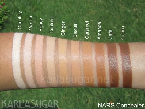 Nars Concealer Swatches, Concealer Swatches, Nars Products, Makeup Utensils, Makeup Features, Nars Concealer, Vanilla Honey, Nars Radiant Creamy Concealer, Creamy Concealer