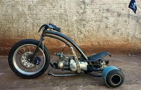 Drift Trike Motorized, Drift Trike Frame, Custom Trikes, Diy Go Kart, Мотоциклы Cafe Racers, Stunt Bike, Velo Vintage, Drift Trike, Go Cart