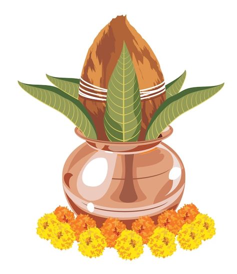 Auspicious copper kalash with coconut fl... | Premium Vector #Freepik #vector #pooja #indian-traditional #hinduism #traditional Kalash Decoration, Diwali Painting, Wedding Illustration Card, Coreldraw Design, Coconut Flower, Shadi Card, Indian Wedding Invitation Card Design, Digital Invitations Wedding, Indian Wedding Invitation Cards