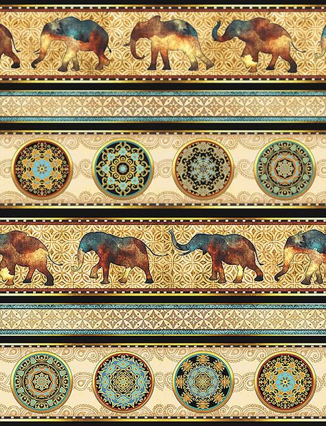 Elephant Artwork, Elephant Mandala, Elephant Quilt, Free Wallpaper Backgrounds, Quilt Fabrics, Print Design Art, Pichwai Paintings, Striped Quilt, Prints Design