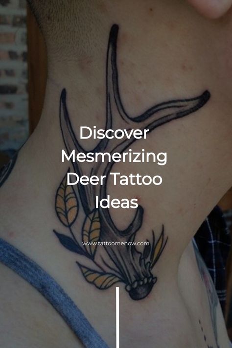 Discover Mesmerizing Deer Tattoo Ideas Simple Deer Skull Tattoo, Tattoos For Hunters, Small Antler Tattoo, Floral Deer Tattoo, Deer Antlers Drawing, Deer Tattoo Ideas, Deer Antler Tattoos, Deer Antler Tattoo, Antlers Drawing