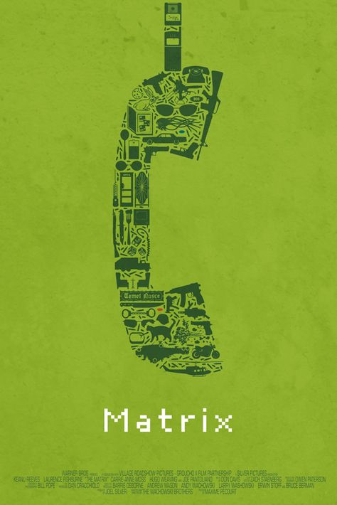 Cool Movie Poster Art for THE MATRIX, E.T., BATMAN, and More - News - GeekTyrant Minimalist Movie Posters, Green Poster, Art Geek, Cinema Movie, Best Movie Posters, Minimal Movie Posters, Minimal Poster, Movie Posters Design, Poster Series