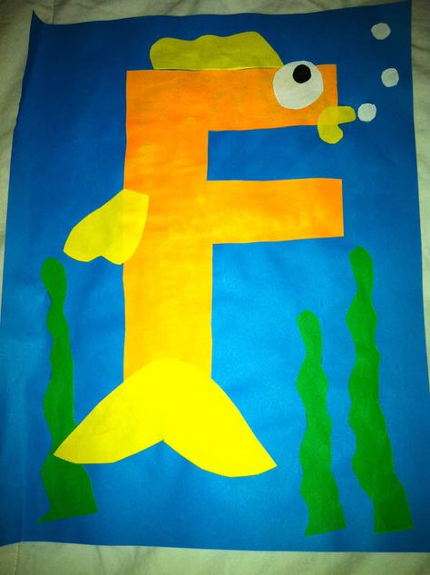 26 Adorable Letter Crafts - One For Each Letter Of The Alphabet! - Page 2 of 5 Letter A Toddler Crafts, Letter F Craft, Preschool Letter Crafts, Zoo Phonics, Letter Craft, Abc Crafts, The Letter F, Alphabet Letter Crafts, Abc Art