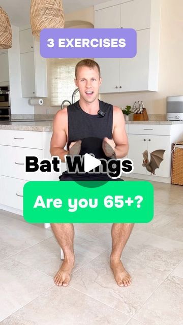 Grow Young Fitness Bat Wings, Bat Wing Exercises Flabby Arms, Grow Young Fitness, Batwing Exercises, Bariatric Exercise, Modified Exercises, Bat Wing Exercises, Flabby Arm Workout, Senior Exercises