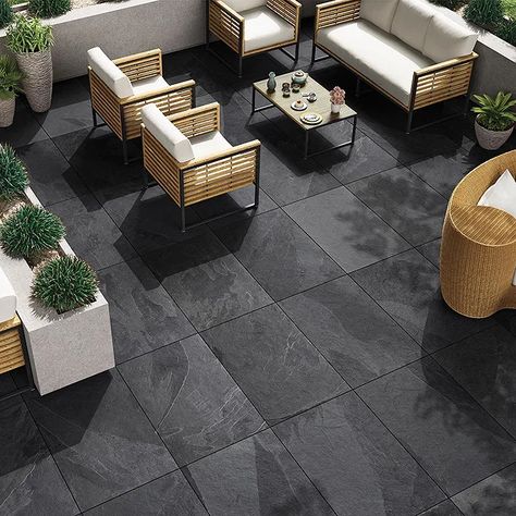 Stone Backyard, Paving Tiles, Slate Paving, Terrace Tiles, Balcony Tiles, Slate Patio, Outdoor Porcelain Tile, Outdoor Tile, Terrace Floor