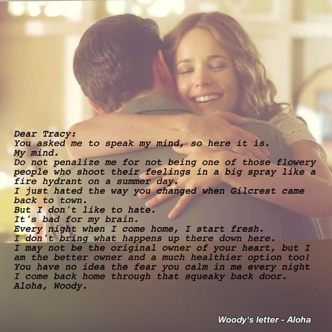 Aloha Movie - Woody's Letter ❤️ Aloha Movie, Movies Quotes, Favorite Movie Quotes, Movies Worth Watching, Hollywood Movies, Nicholas Sparks, My Hubby, Life Thoughts, Film Quotes