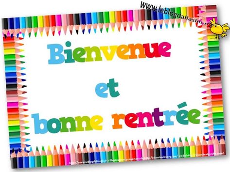 affiche de bienvenue pour la rentrée Preschool Crafts Fall, Daycare Decor, Classroom Seating, Ramadan Images, Easy Spells, Kindergarden Activities, French Education, Classroom Tools, Daycare Activities