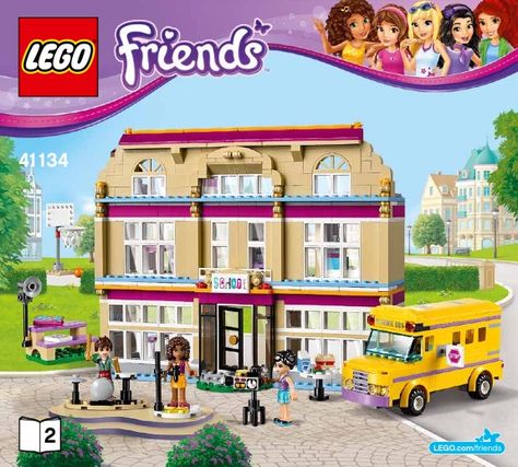 Lego School, Monster Truck Kids, Lego Friends Sets, Big Lego, Lego Girls, American Girl Doll House, Lego Custom Minifigures, Friend Book, Lego Birthday