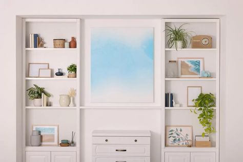 20 Brilliant IKEA Billy Bookcase Hacks - Taskrabbit Blog Billy Bookcase Hack, Bed Nook, Ikea Billy Bookcase Hack, Add Storage, Ikea Billy Bookcase, Ikea Billy, Billy Bookcase, Learn How To Paint, Mounted Shelves