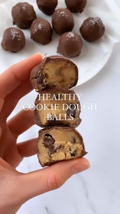 Chocolate Covered Cookie Dough, Glutenfri Baking, Chocolate Covered Cookies, Resepi Biskut, Healthy Cookie Dough, Resep Smoothie, Healthy Cookie, Crockpot Healthy, Resep Diet