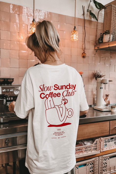 Join the Movement Slow Sunday, Sunday Coffee, Coffee Club, Club T Shirt, Coffee Tshirt, The Cult, The Minimalist, Coffee Gifts, Bottle Green