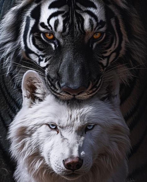 White Tiger Aesthetic Wallpaper, Wolf And Tiger, White Tiger Warrior, Istp Characters, White Tiger Photography, White Tiger Fantasy Art, Fantasy Big Cat, Wild Animal Wallpaper, Mythical Creatures Fantasy