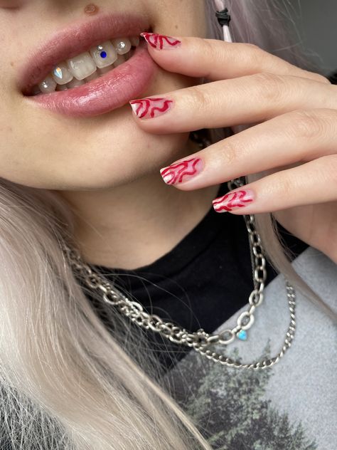 Cherry Tooth Gem, Goth Tooth Jewelry, Teeth Jewelry Fangs, Butterfly Teeth Gem, Chandelier Tooth Gem, Braces Off, Tooth Gem, Teeth Jewelry, Simple Nail Designs