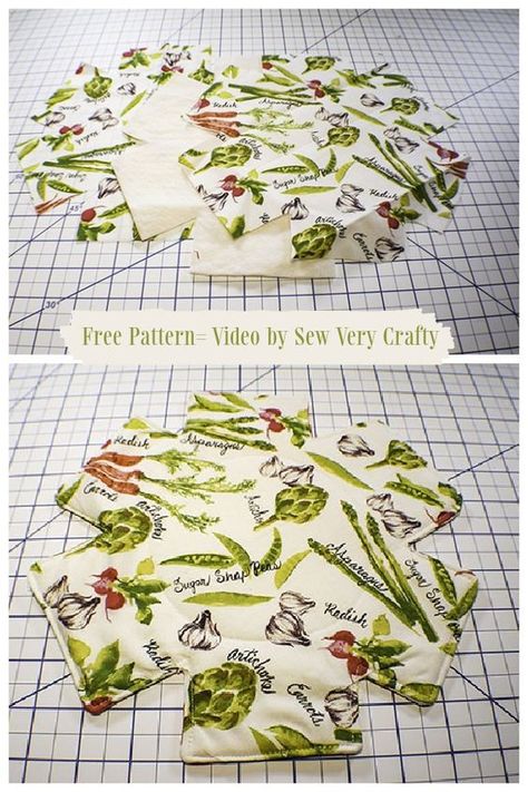 DIY Fabric Pot Protectors Free Sewing Patterns Pan Separators Diy, Pot Protectors Patterns, Pot Protectors, Craft Caddy, Fabric Art Diy, Pan Protectors, Sewing Handbag, Scrap Projects, Casserole Carrier