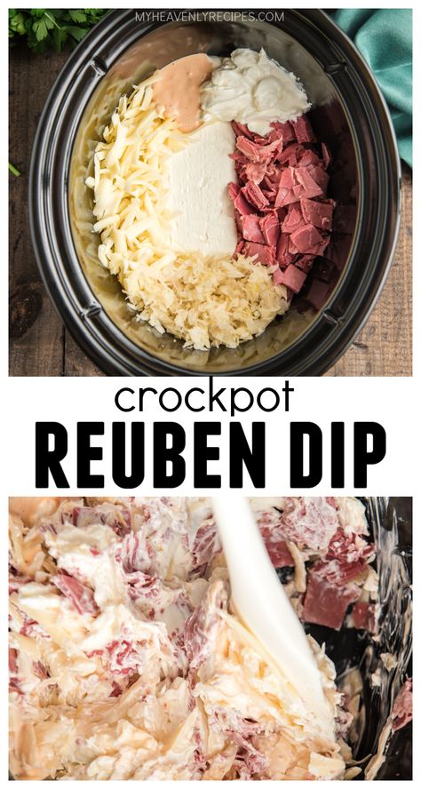 Crockpot Reuben Dip, Reuben Dip Recipe, Classic Reuben Sandwich, Persnickety Plates, Reuben Dip, Slow Cooker Appetizers, Crock Pot Dips, Crockpot Appetizers, Thousand Island