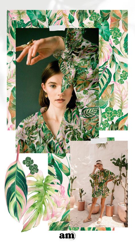 Refloresta - Print on Behance Croquis, Tropical Prints Fashion, Surface Design Textile, Mood Board Fashion Inspiration, Tropical Prints Pattern, Print Design Trends, Printed Portfolio, Fashion Illustrations Techniques, Portfolio Design Layout