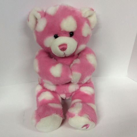 Build a Bear Pink Bear White Hearts Hugs for You Magnetic Paws Plush  #BuildaBear Cutest Build A Bear, Hugs For You, Teddy Bears For Sale, Bear White, Bear Pink, Pink Bear, Teddy Bear Toys, White Hearts, Kawaii Plushies