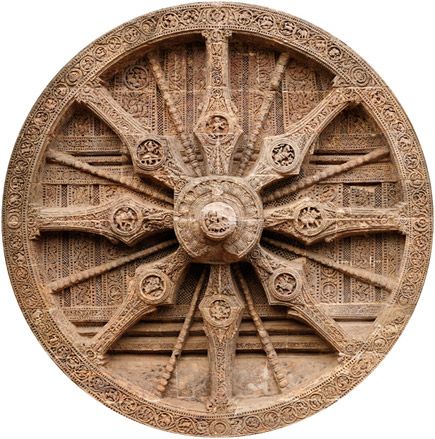 Konark Figure - Wheel of Konark Konark Wheel, Architectural Figures, Konark Temple, Konark Sun Temple, Sun Temple, Egypt History, Carved Doors, Flower Art Painting, Sanskrit