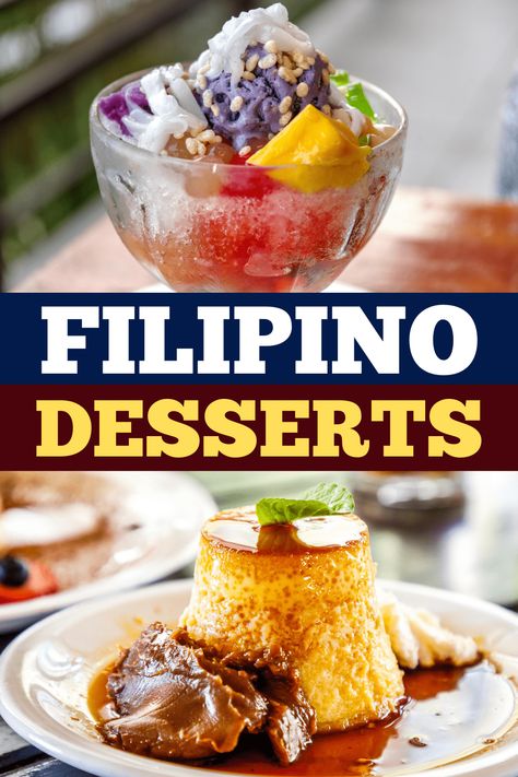 These Filipino desserts are sweet, filling, and comforting. Try one of these traditional recipes and bring the taste of the Philippines into your home. Filipino Birthday, Mango Float, Easy Filipino Recipes, Filipino Dessert Recipes, Sweet Sticky Rice, Hot Desserts, Filipino Food Dessert, Filipino Dessert, Birthday Dessert