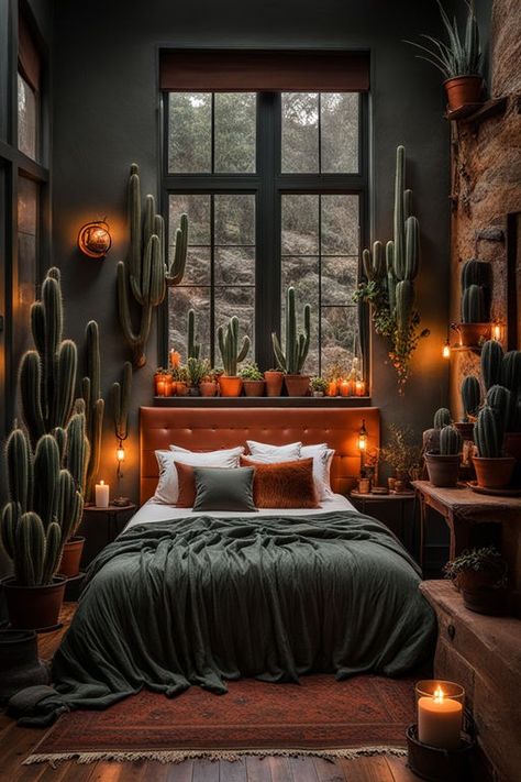 Western gothic aesthetic bedroom in dark muted greens and ru... by Emma Bestley - Playground Goth Western Bedroom, Gothic Aesthetic Bedroom, Western Gothic Bedroom, Boho Gothic Bedroom, Dark Western Bedroom, Gothic Western Aesthetic, Western Gothic Decor, Western Gothic Aesthetic, Bedroom Ideas Indie