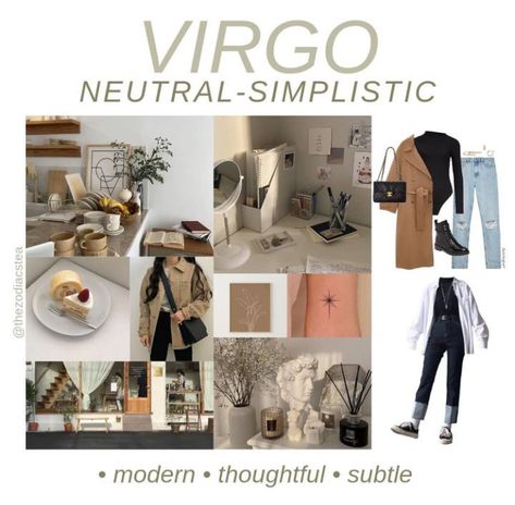 Virgo Outfits, Virgo Aesthetic, Virgo Personality, Closet Planning, Aesthetic Neutral, Astrology Virgo, Home Aesthetic, Virgo Zodiac, Mbti