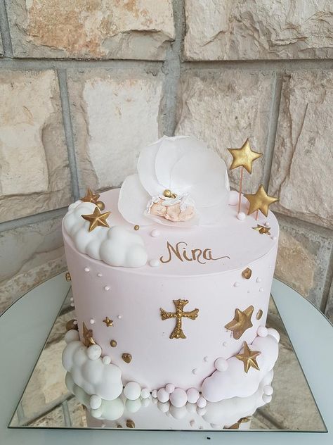 Baby girl christening cake - cake by TorteMFigure - CakesDecor Baby Christening Cake Girl, Baby Girl Christening Ideas, Cake For Baptism Girl, Cake For Christening Baby Girl, Babtisim Cake Girl, Baptismal Cake Girl, Baptism Cake Ideas, Cake For Christening, Baby Girl Baptism Cake