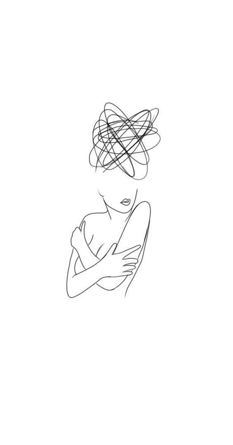 Buddha Symbols Tattoo, Tattoo Ideas Female Overthinking, Siloutte Tatoos, Mental Health Draws Ideas Easy, Tatoos About Mental Health, Tattoo Ideas Overthinking, Psychology Tattoo Ideas Symbols, Overthinking Tattoos For Women, Psychology Tattoo Minimalist