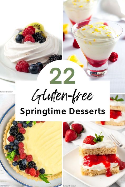 A delicious collection of gluten-free Easter dessert recipes featuring springtime flavours of carrot cake, lemon, strawberries and chocolate! Many of these Easter and Spring desserts can be made ahead of time. Easter Recipes For A Crowd, Desserts For Spring, Desserts For Easter, Healthy Easter Treats, Healthy Easter Recipes, Strawberries And Chocolate, Finger Desserts, Gluten Free Easter, Gluten Free Dairy Free Dessert