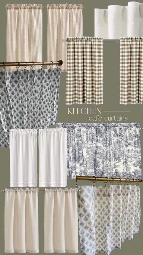 Pleated Block Print Cafe Curtain … curated on LTK Pantry Cafe Curtain, Cafe Curtain Ideas For Bedroom, Curtain In Pantry, Cottage Curtains Ideas Kitchen, Cafe Curtains In Dining Room, Cottage Cafe Curtains, How To Sew Cafe Curtains, Cafe Curtain Dining Room, Laundry Room Cafe Curtains