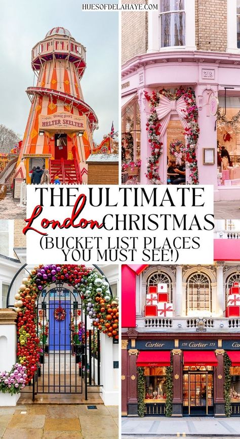 London becomes a winter wonderland during the Christmas season! From festive Christmas markets in London to ice skating, there are so many fun things to do in London at Christmas time. Best Christmas activities in London, ice-skating at Tower of London, German-style Christmas markets at Hyde Park, Southbank, & Leicester Square to sipping mulled wine at Southbank Centre's Christmas Market to Christmas lights in London. Go ice skating at iconic Natural History Museum Ice Rink or Somerset House. What To Do In London In December, What To Do In London At Christmas, Leicester Square Christmas Market, London Winter Itinerary, London Christmas Itinerary, London Things To Do In Winter, Christmas Time In London, London On Christmas, Things To Do In London At Christmas